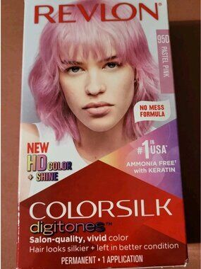 Lot of 5 Revlon ColorSilk Digitones 95D Pastel Pink Permanent Hair Dye Sealed, 5